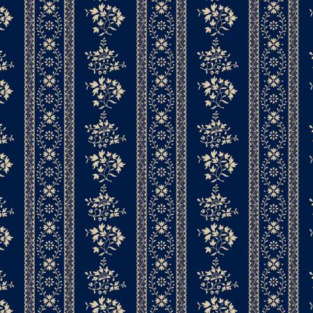 Anna B's Indigos R101888D-NAVY Navy Stripe
