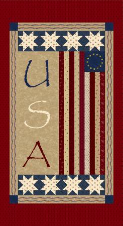 Betsy's Needlework R171321P-RED Red Flag Panel