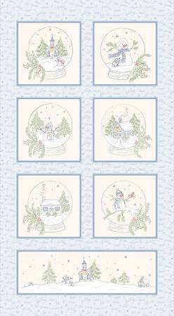 Snowman's Village Sky 24" Panel R191404P-SKY