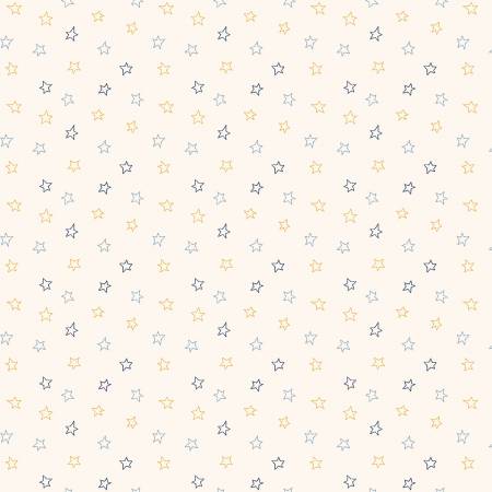 Snowman's Village Cream Stars R191408D-CREAM