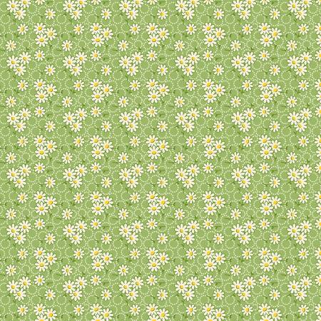 Aunt Grace Goes Scrappy Green Daisy R351527D-GREEN