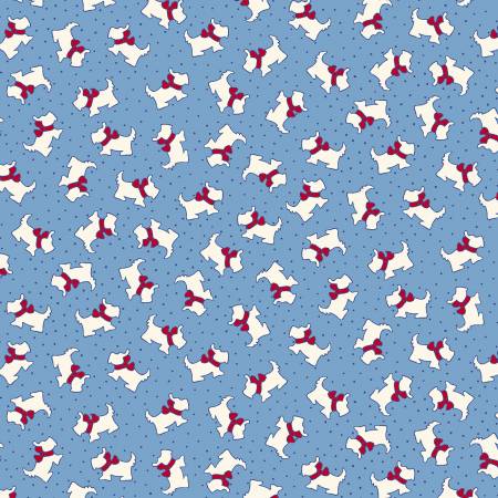 Aunt Grace Goes Scrappy Blue Scottie R351535D-BLUE