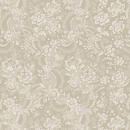 Moonwashed R451994D-BEIGE Beige Swirly Flowers