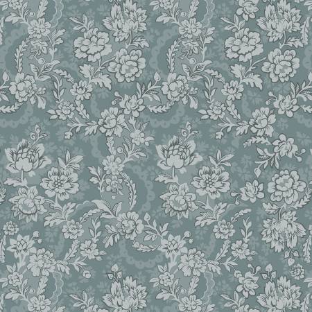 Moonwashed R451994D-BLUE Blue Swirly Flowers