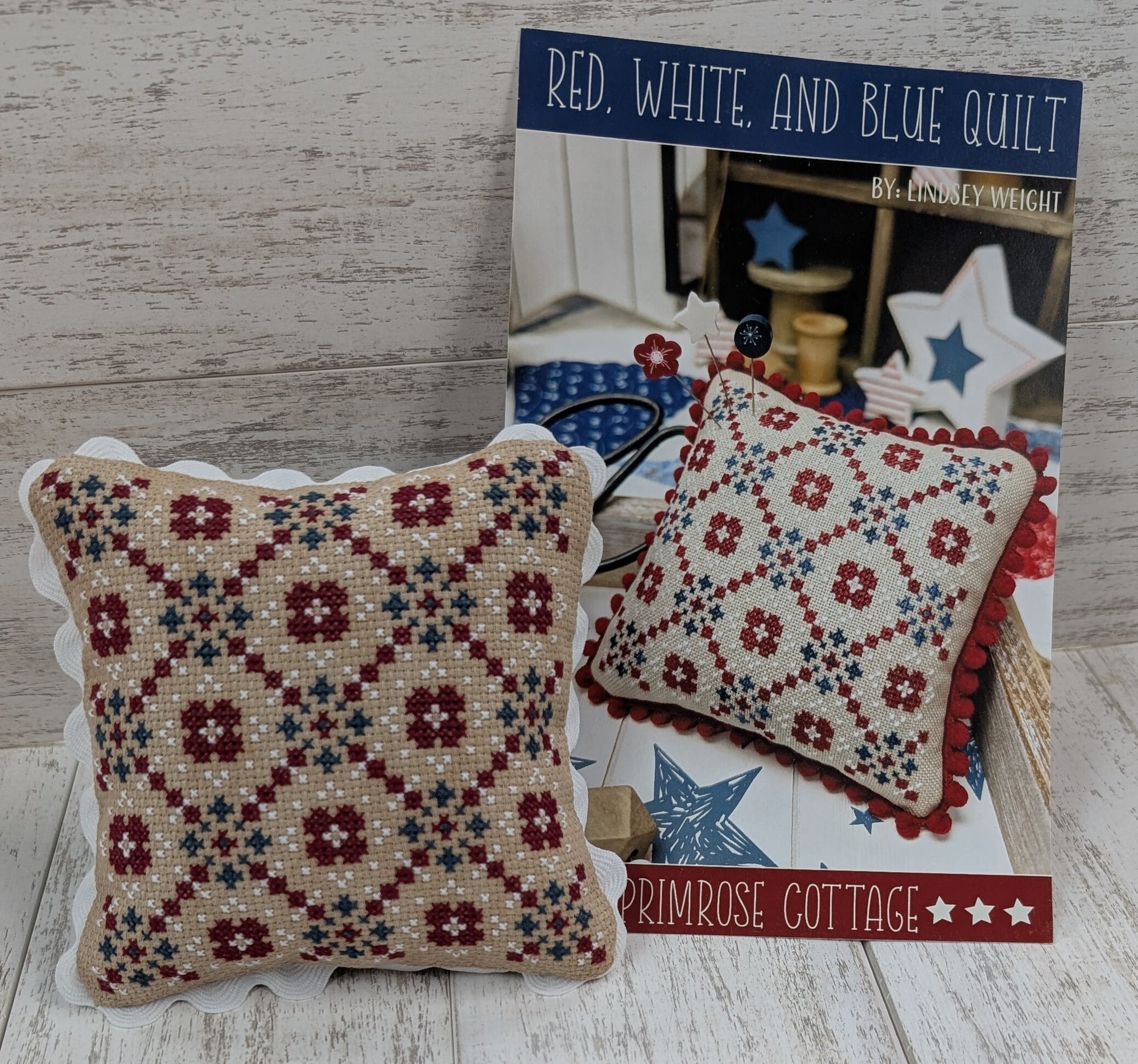 Red White and Blue Quilt Cross Stitch Kit