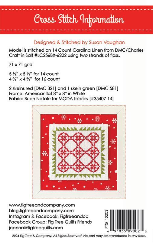 Ribbons & Stars Cross Stitch Pattern