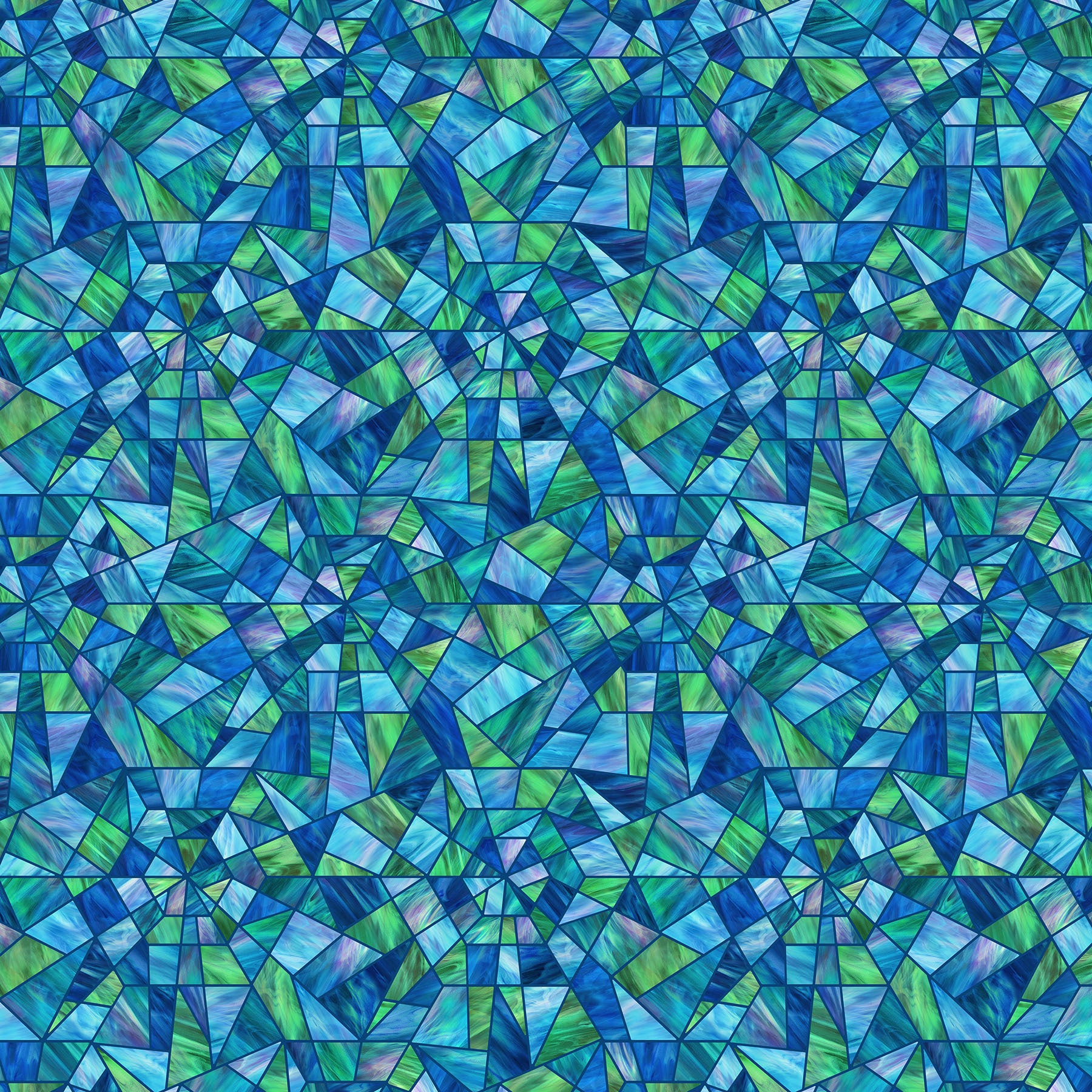 Risen DP28661-48 Blue Multi Stainded Glass
