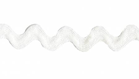 5/8in Cotton Ric Rac White