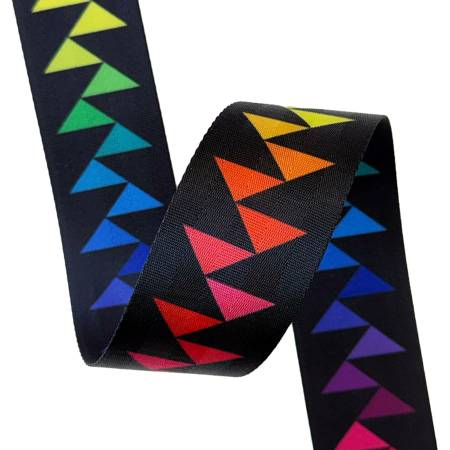 Rainbow Flying Geese Webbing 2in