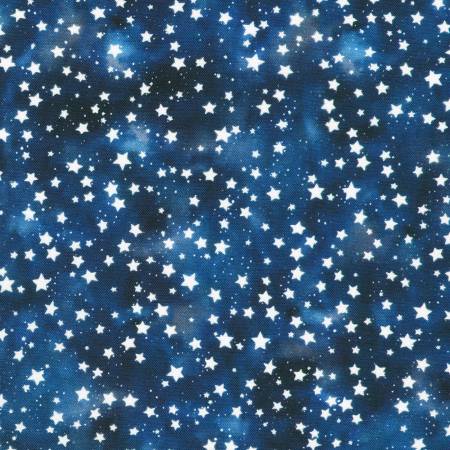 Stars and Stripes 23426-4 Small White Stars Blue