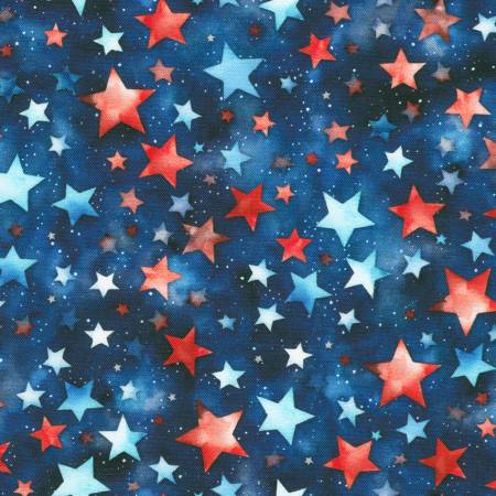 Stars and Stripes 23430-4 Small Red And Blue Stars Blue