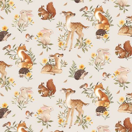 Fawn'd Of You Taupe Animals DNS3312-TAUPE