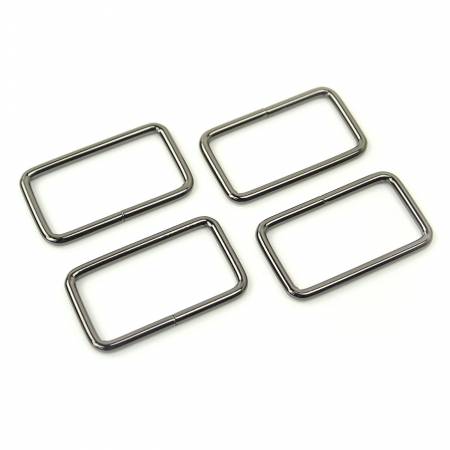 Four Rectangle Rings 1 1/2" Gunmetal