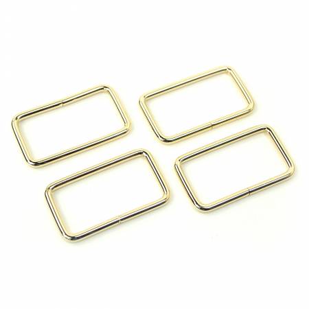Four Rectangle Rings 1 1/2" Gold