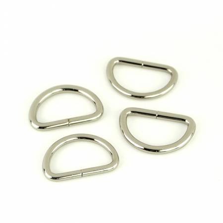 Four D-Rings 1" Nickel