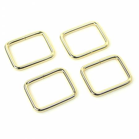 Four Rectangle Rings 1" Gold