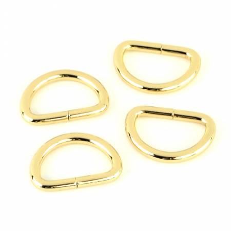 (4) 3/4" Gold D Ring