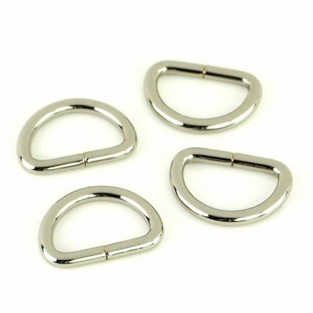 Four D-Rings 3/4" Nickel