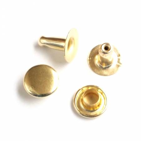 (24) Small Rivets 6mm Gold - Pohlar Fabrics