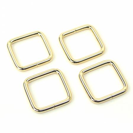 Four Rectangle Rings 3/4" Gold