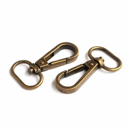 Two Swivel Hooks 3/4" Antique