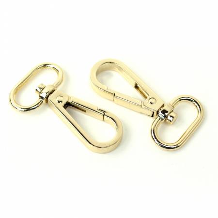 Two Swivel Hooks 3/4" Gold