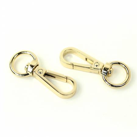 Two Swivel Hooks 1/2" Gold