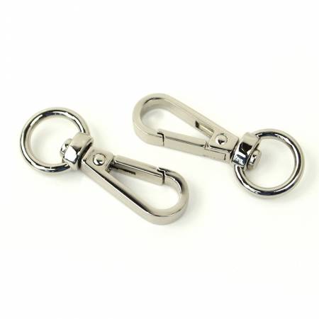 Two Swivel Hooks 1/2" Nickel