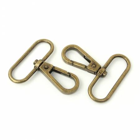 Two Swivel Hooks 1 1/2" Antique