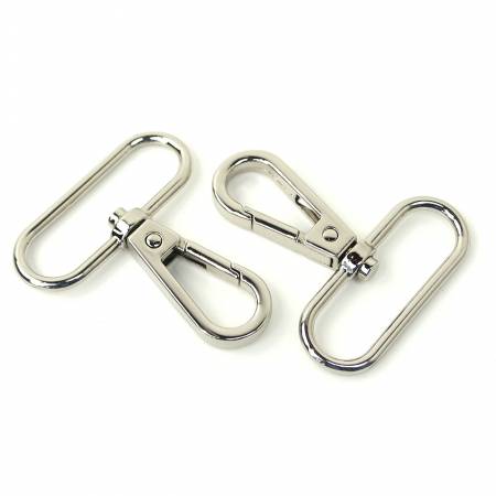 Two Swivel Hooks 1 1/2" Nickel