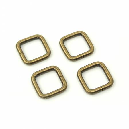 Four Rectangle Rings 1/2" Antique