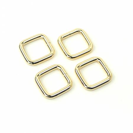 Four Rectangle Rings 1/2" Gold