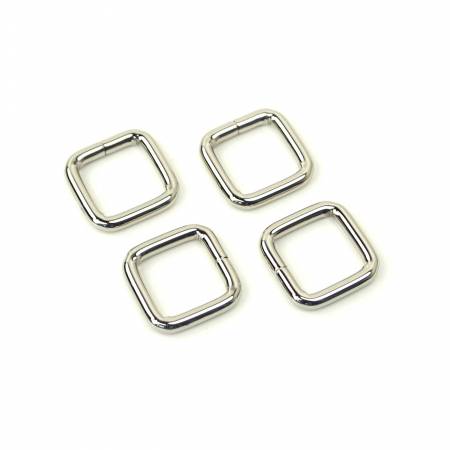 Four Rectangle Rings 1/2" Nickel