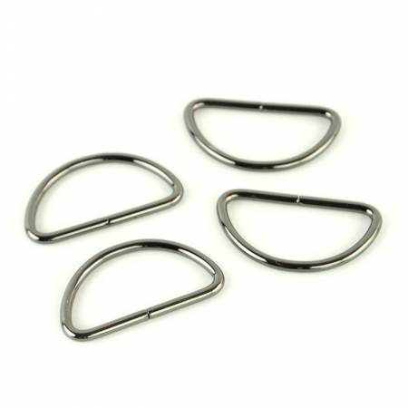 Four D-Rings 1 1/2" Gunmetal