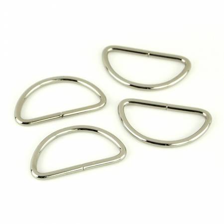 Four D-Rings 1 1/2" Nickel