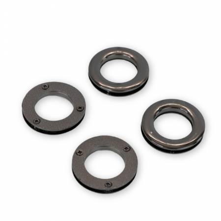 Four Screw Together Grommets 1" Gunmetal