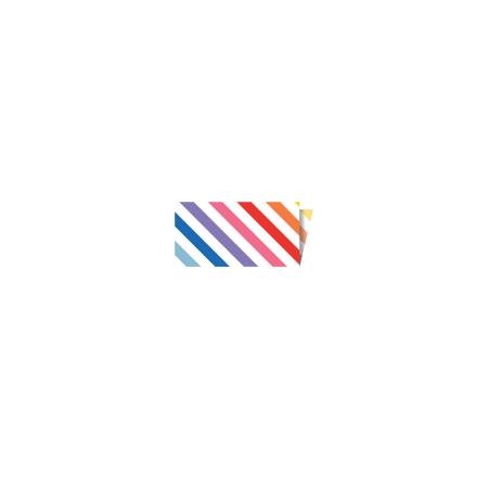Riley Blake Designs Single-Fold Quilt Binding 1/8" Stripe Rainbow - BY THE YARD
