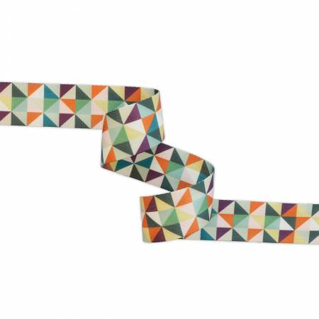 Half Square Triangle Multicolor Webbing 1-1/2in x 3 yd