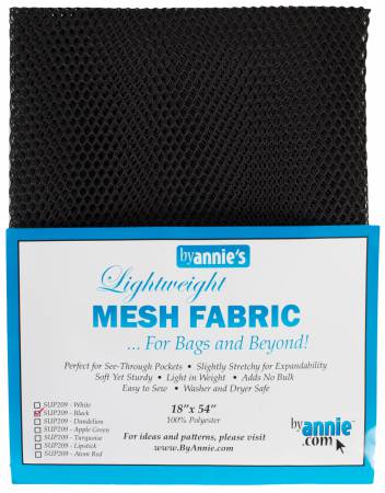 Mesh Lite Weight Black 18in x 54in