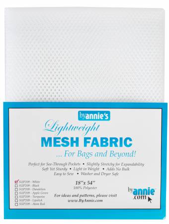 White Mesh Fabric 18" x 54"