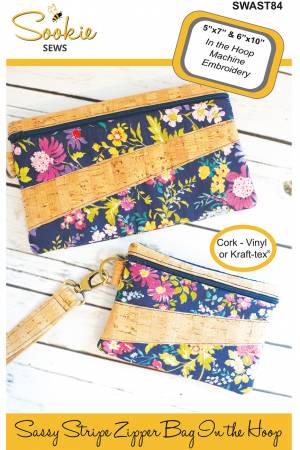 Sassy Stripe Zipper Bag