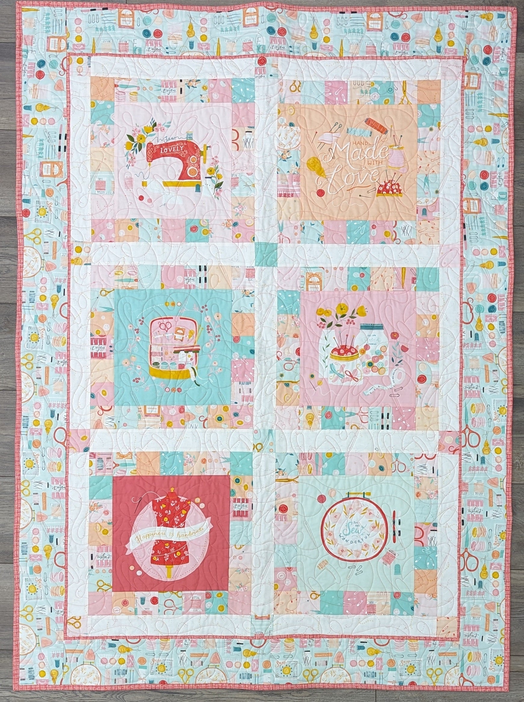Sewing Room Wall Hanging Finished Item Size: 42" x 57"