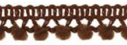 Small Pompom Trim 3/8" wide Chocolate