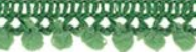 Small Pompom Trim 3/8" wide Dark Green