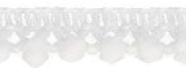 Small Pompom Trim 3/8" wide Bright White