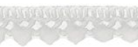 Small Pompom Trim 3/8" wide White