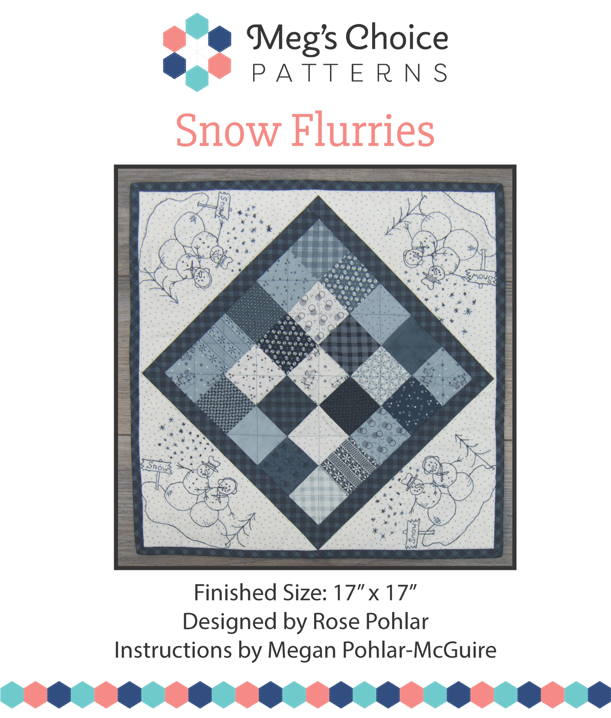 Snow Flurries Hand Embroidery Pattern