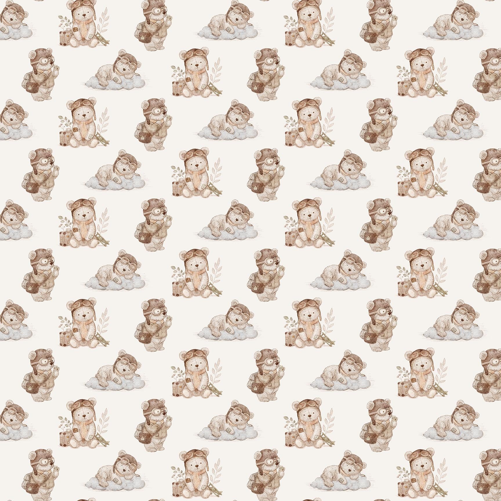Soaring Dreams 91239-12 Cream Bears