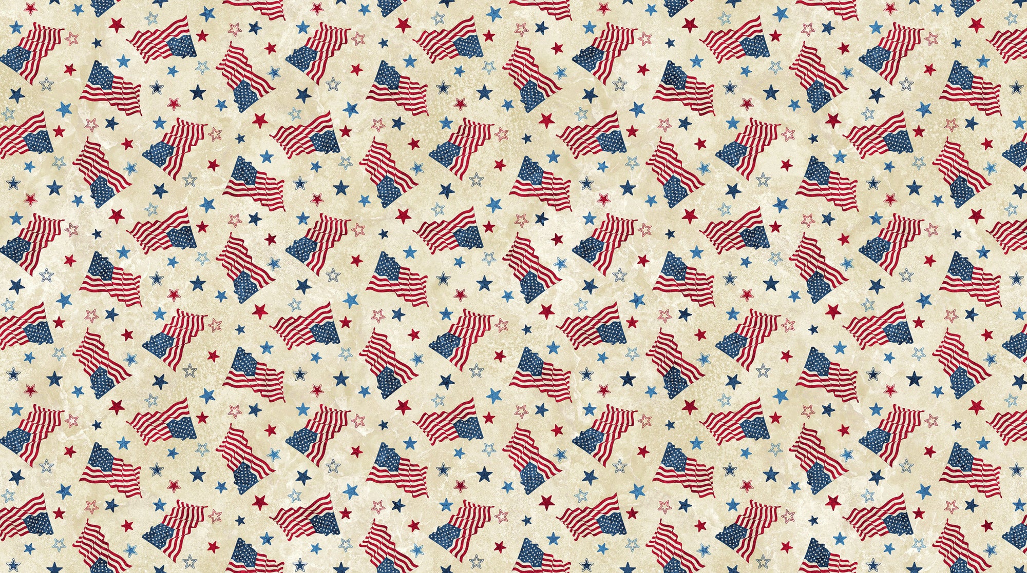 Stars and Stripes 14 29042-12 Beige Multi Flags and Stars