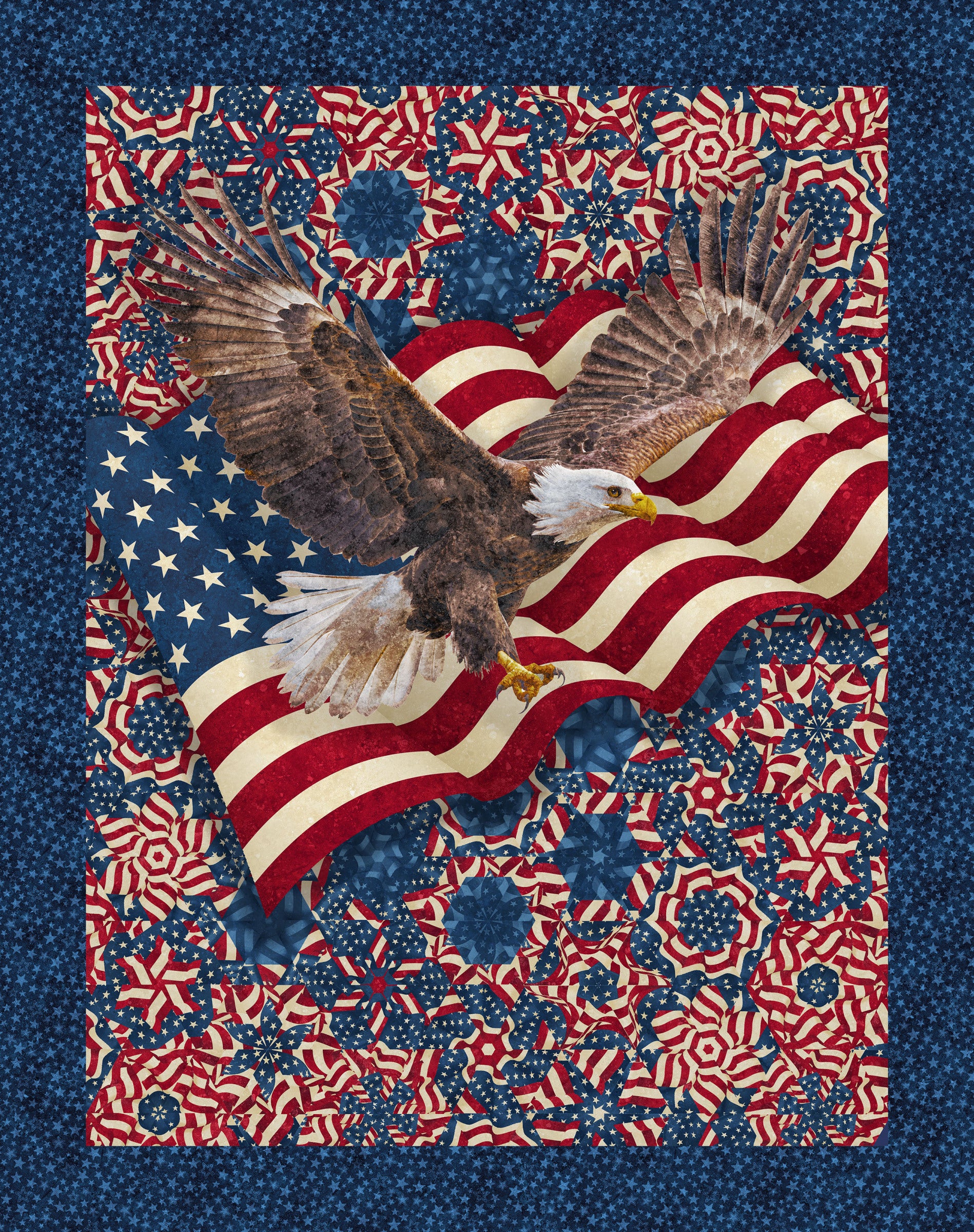 Stars and Stripes 14 DP29040-49 Navy Multi Panel